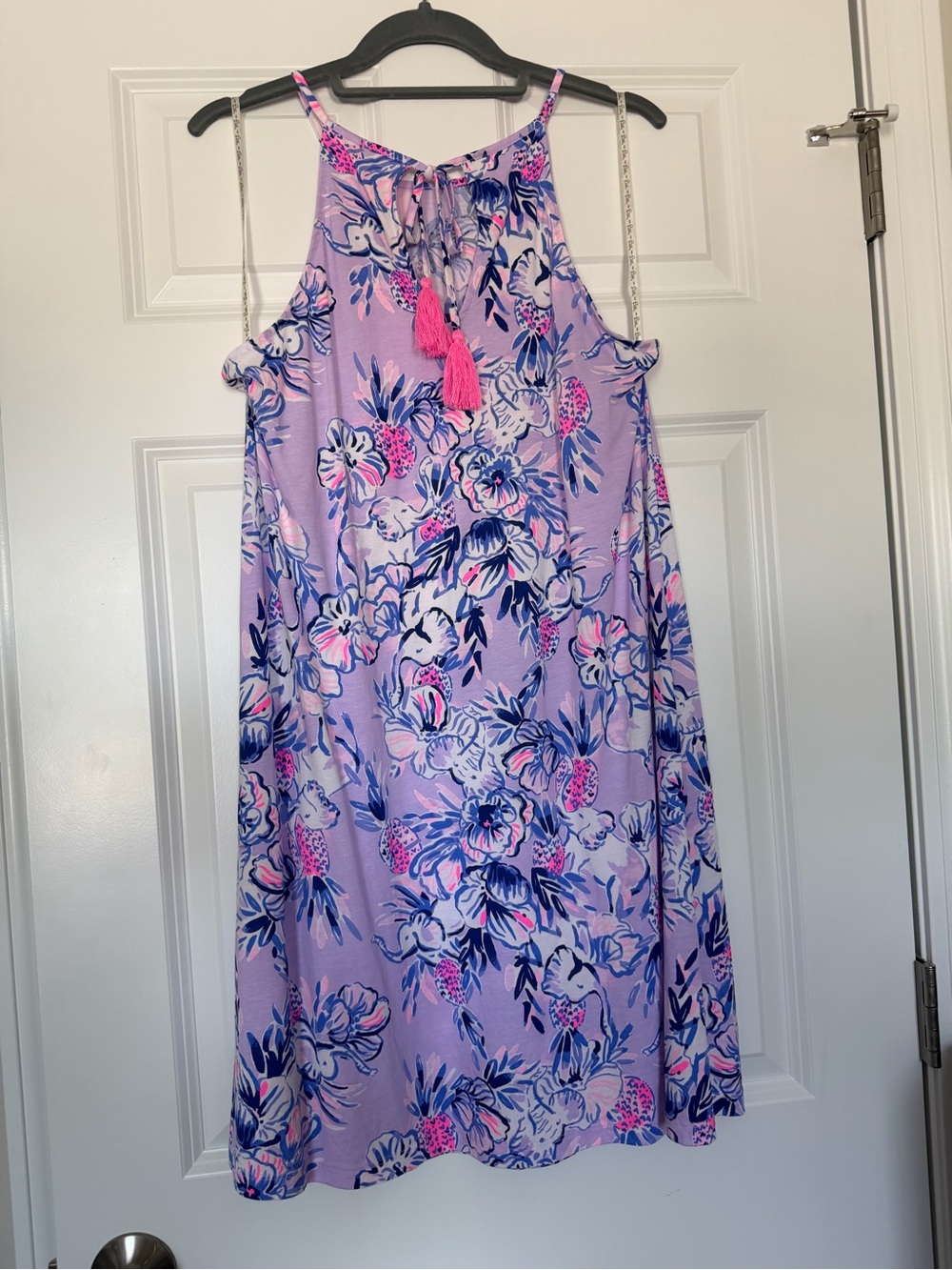 Lilly Pulitzer Margot swing dress size M Trunks in the air purple elephants - Picture 8 of 12